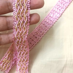 Pink Lace 0.75 Inch 10 Meters