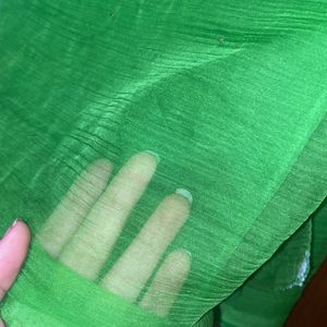 Green Chiffon Saree