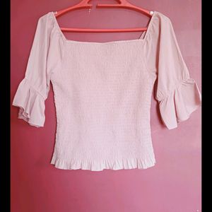 Stylish  Square Neck Puff Sleeve Top