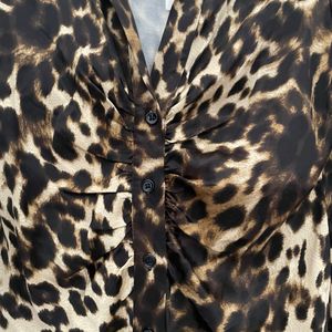 Zara Animal Print Blouse