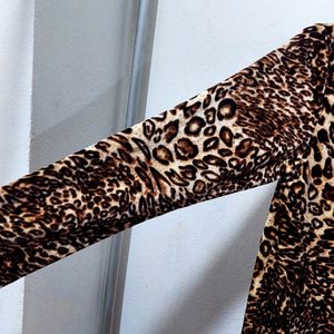 Velvet Cheetah Print Top