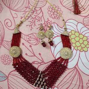 Beautiful Bridal Necklace With Earrings