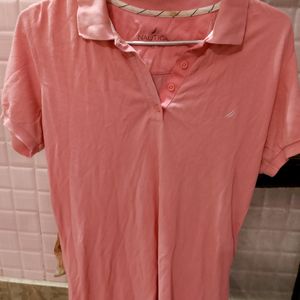 Coral Casual T Shirts For Women