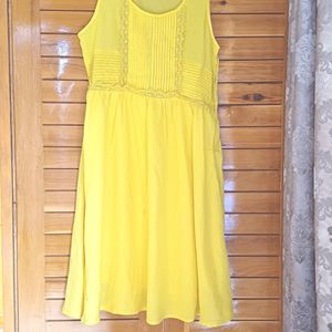 Sunflower Yellow Shift Summer Dress (Midi)