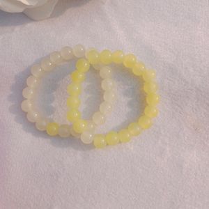 Yellow Glass Beads Combo Bracelet