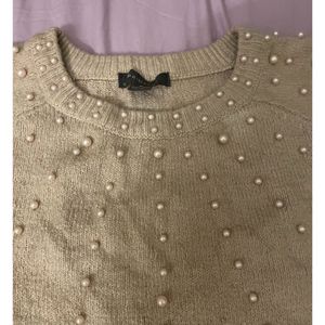 Korean Pearl Deatails Sweater