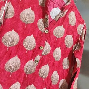 Red Printed Kurti For Girl Or Woman 38 Bust