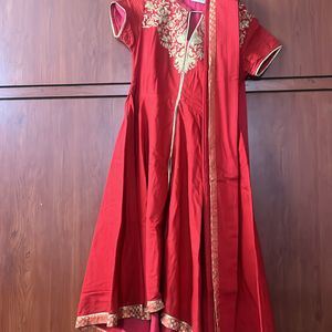 Red Kurta With Dupatta