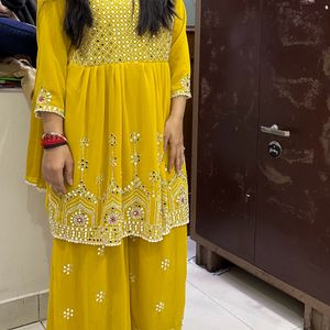 Beautiful Yellow Designer Dress For Party