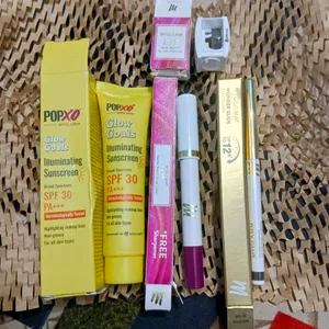 Myglamm Combo Sunscreen + Gel Eyeliner + Lipstick