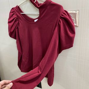 Maroon Party Wear Top