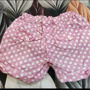 pink polkadot shorts