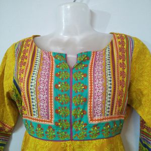 Yellow Anarkali