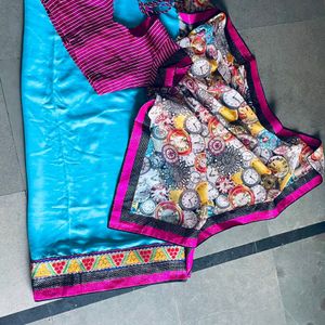 Clock Desgine Saree