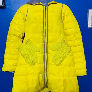 Winter Puffed Yellow Warm Jacket (sweater)