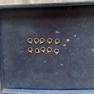 New Golden Earrings Hooks Round