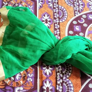 Green Shawl With Golden End