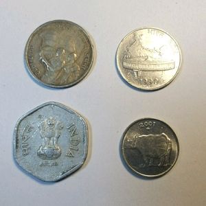 Old Indian Currency Coins 50p 25p 20p