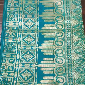 Banarsi Green Saree