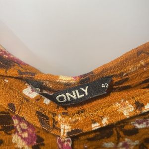 Rusty Orange Smocked Crop Top (ONLY)