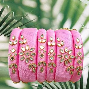 Handmade Thread Work Bangles Set