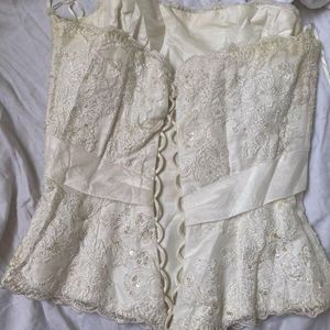 Vintage White Lace Corset