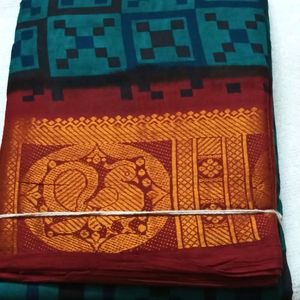 Chettinad cotton Saree Without Blouse Piece