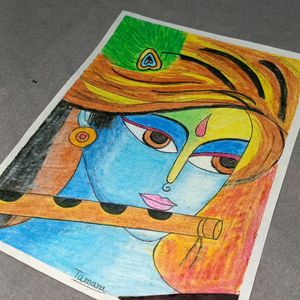 Lord Krishna's Drawing With FREE GIFT INSIDE