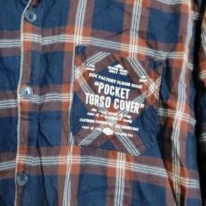 Men Brown Checked Casual Shirt