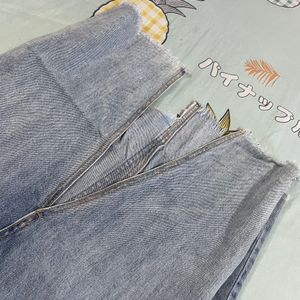 Faded Denim Skirt