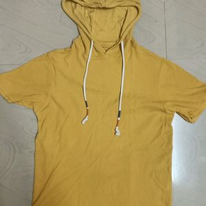 DNMX Mustard Yellow Hooded T-shirt