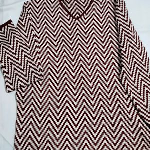 Women Chevron Print Sweatshirt