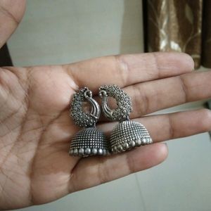 Silver Oxidised Earrings