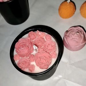 Rose Bouquet Garden Candle Jar