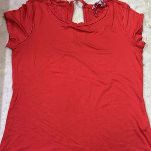 Peachy Red Colour Top