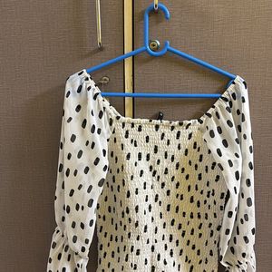 Polka Dots Smockered Top