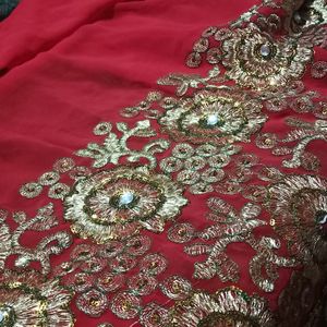 Heavy work wedding saree for Bride