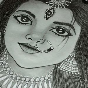 Pencil Shading Ma Durga Drawing