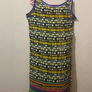 Rainbow Colour Kurti With Beautiful Sleeve Design