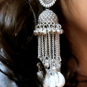 Long Silver 🐚 Jhumka