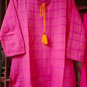 New Woven Kurta Set With Pant