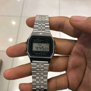 Silver Unused Vintage Style Digital Watch For All