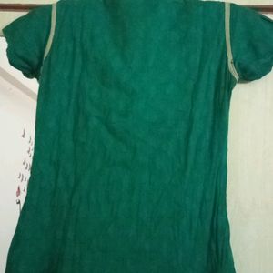 Green Colour Kurta With Dupatta