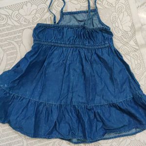 Denim Frock For 18 To 24 Months