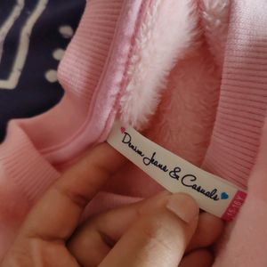 Beautiful Pink Full Sleeve Woollen Sweater For Beautiful Girls