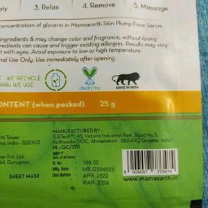 MamaEarth And Maskking Face Sheet Masks