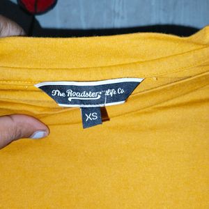 Mustard Yellow Crop Tshirt