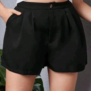 Black Wide Leg Shorts