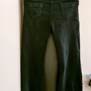 Black Jeans with fringed hem