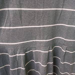 Grey Striped Dress